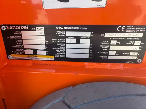 Click Here To Enlarge This Photo Of Snorkel Scissor Lift - TM16E - IP103735