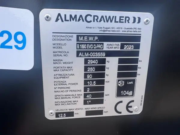 Click Here To Enlarge This Photo Of Almac Tracked Access - Billenium B1890 - IP104774